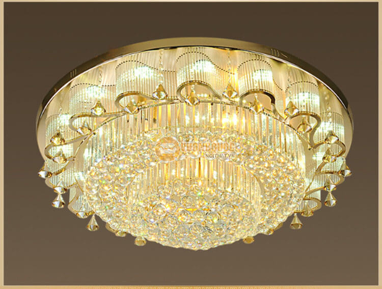 Đèn ốp trần pha lê cao cấp kiểu dáng sang trọng CM206-12